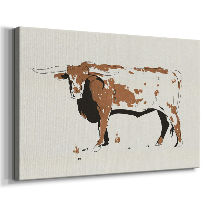 Toile tendue Terre Cotta Steer IV, H 24 po x l 36 po