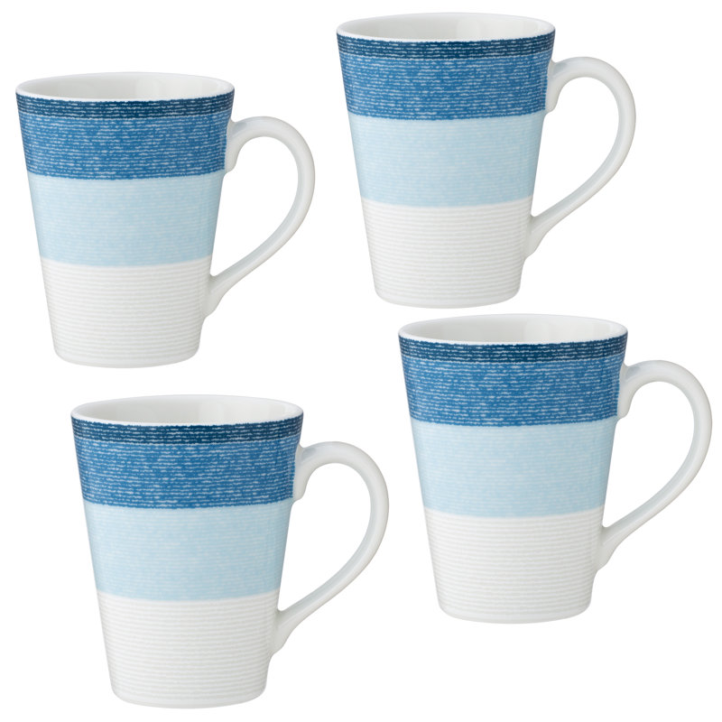 Tasses à poser 12 oz. Noritake, 4, Bleu marine