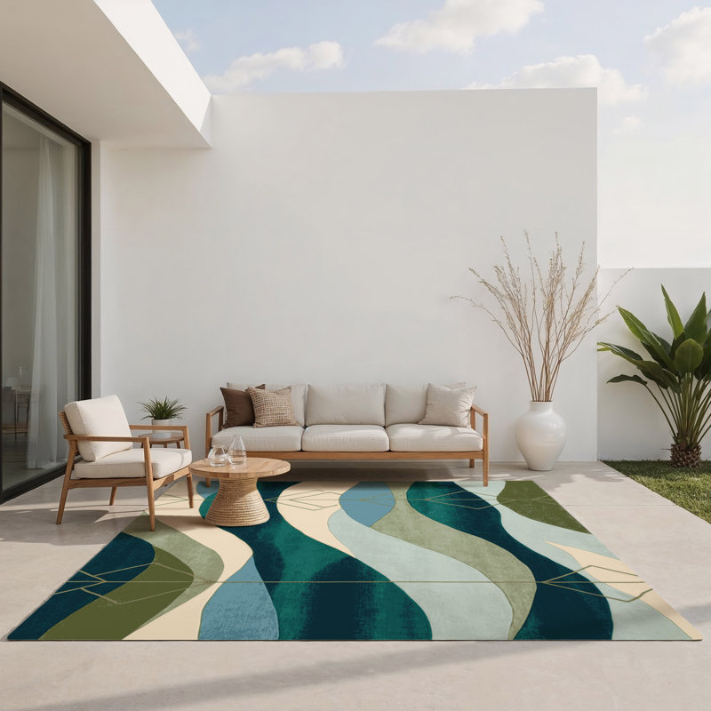 Tapis d'intérieur et d'extérieur Stellar Blooms, Rectangle 1 pi 6 po x 2 pi 6 po