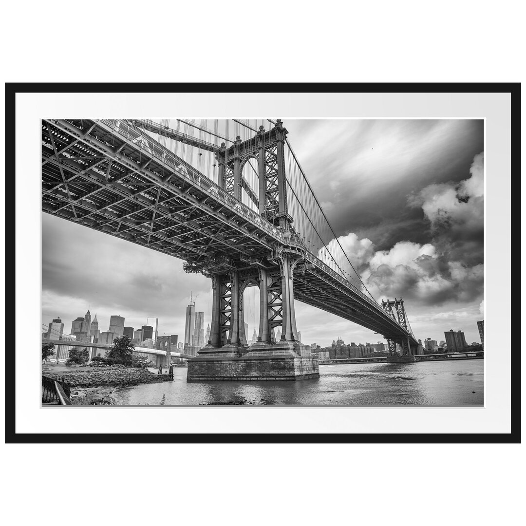 Gerahmter Fotodruck Manhattan Bridge in New York