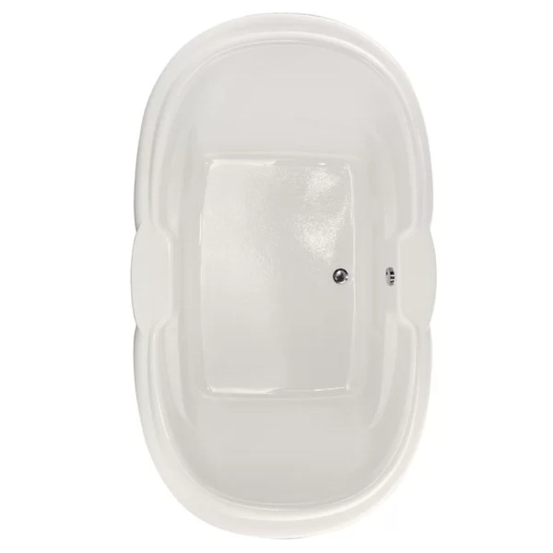 Yvette 72'' L Soaking Bathtub, White, Polished Chrome