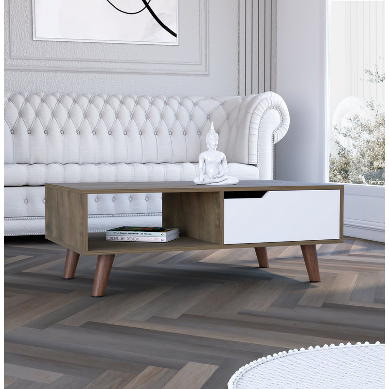 Table basse à 4 pieds avec rangement Livvie