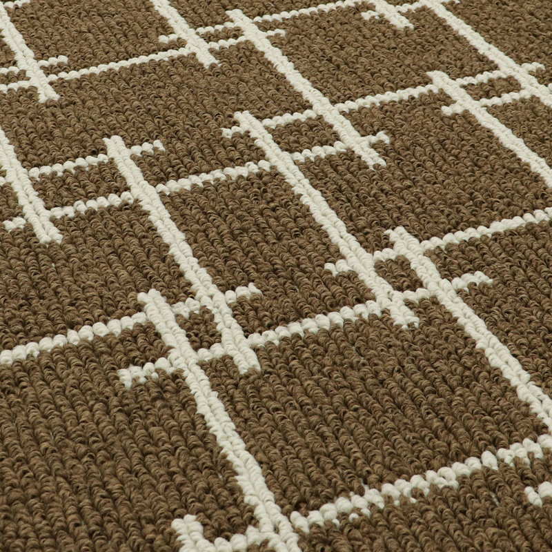 Non-Slip Indoor Doormat, Brown, Rectangle W50 x L80 cm