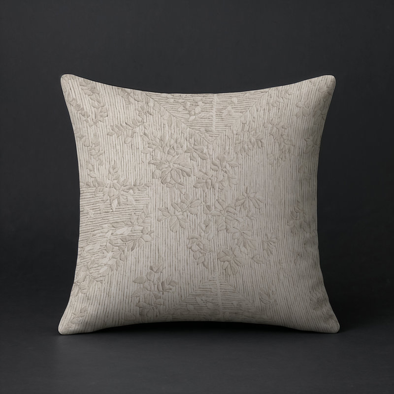 Coussin décoratif intérieur et extérieur Modern, Gris abstrait 73, Carré 16 po