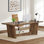 Bureau de direction 71 po pour bureau à domicile - Table d'ordinateur industrielle en bois rustique avec piédestal en bois massif, grand poste d'écriture pour bureau ou bureau - Finition résistante aux égratignures - Brun rustique