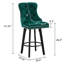 Tabourets de bar rotatifs modernes Tabourets de bar en velours Tabourets de bar capitonnés à boutons pour îlot de cuisine-1077673383