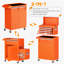 Coffre à outils 5 tiroirs à roulettes, armoire à outils amovible en métal 2-en-1 avec roues verrouillables-1111271276