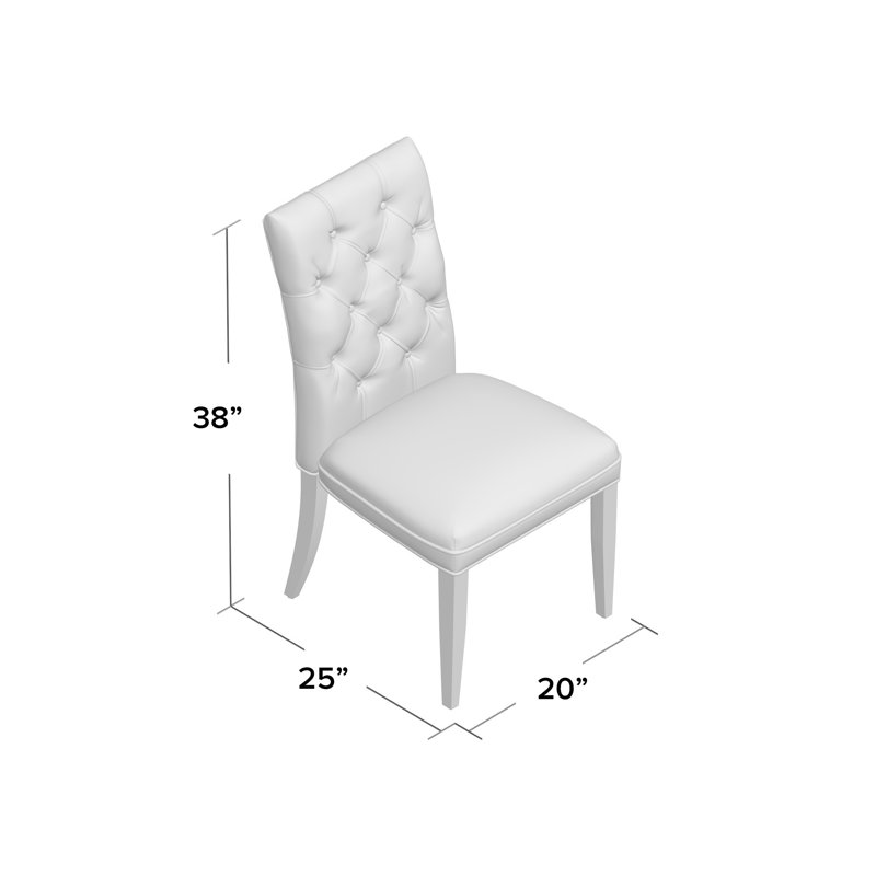 Chaise d'appoint rembourrée beige La Verne