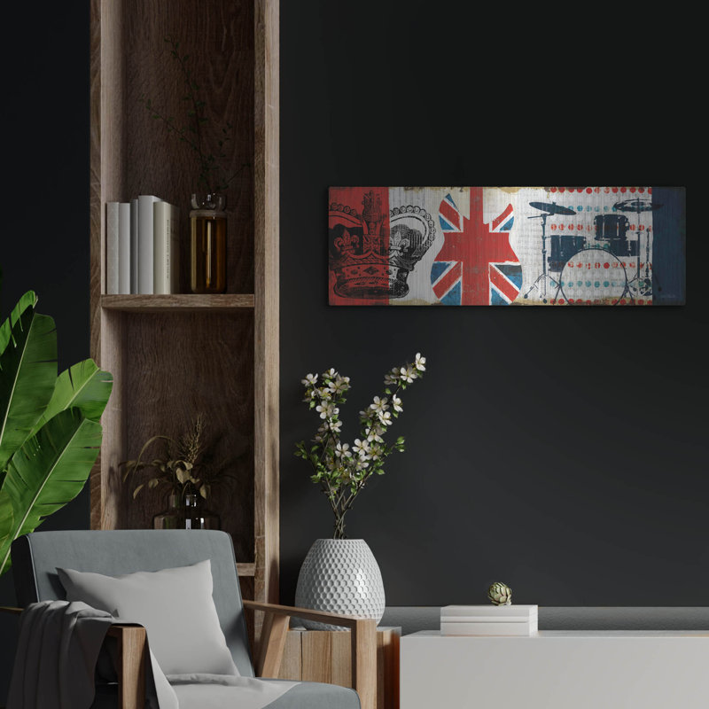 Williston Forge, «British Invasion 2» par Michael Mullan, art mural en métal, 36 po x 12 po