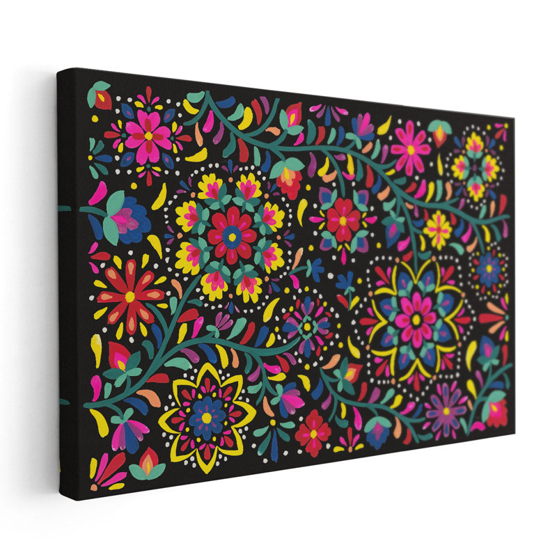 Floral Fiesta I - reproduction d'art sur toile, H 16 po x l 24 po