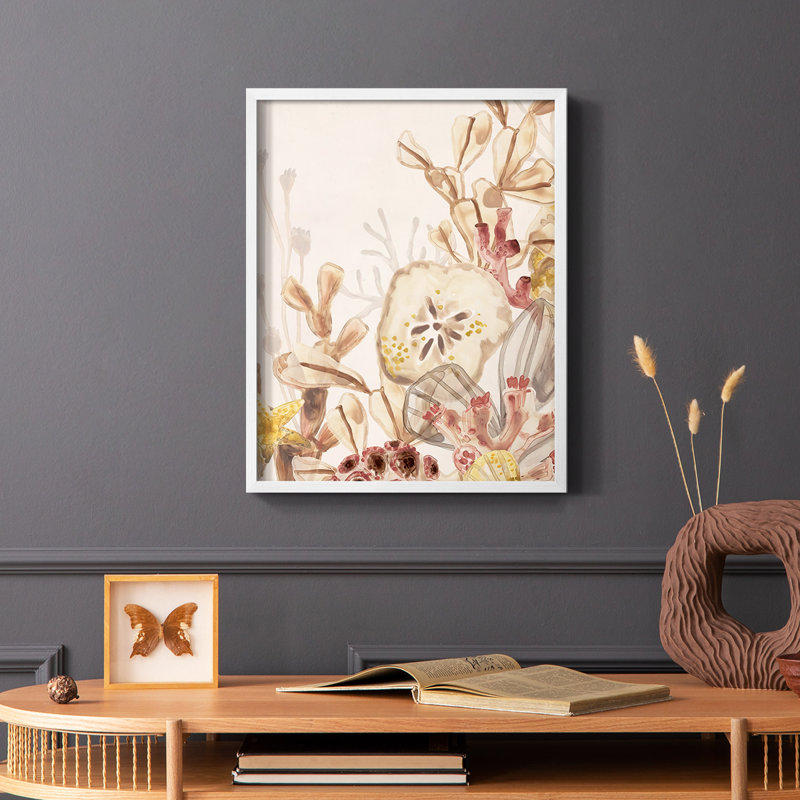 «Ocean Nostalgia I», reproduction encadrée - bois massif, H 14 po x l 11 po, Cadre simple blanc