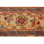 Tapis carré en laine fait à la main orange Oushak 9 x 9
