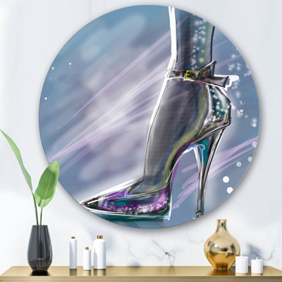 " Shiny Shoe High Heeled Stiletto With Glitter "