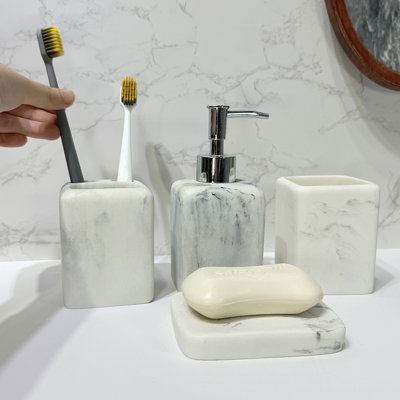 4 Pieces Bathroom Accessories Complete Set