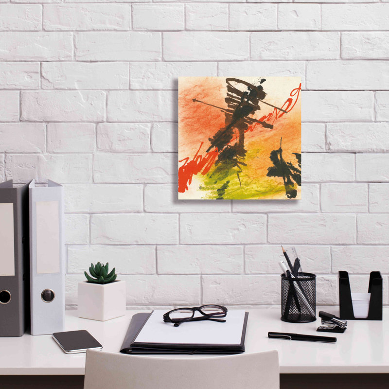 «Graffiti Orange I» par Chris Paschke, H 12 po x l 12 po x P 0,75 po
