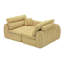 Canapé tissé à compression en chenille rayée, canapé compact à rangée droite avec éponge haute densité, canapé économiseur d'espace requis sans assemblage pour salon, appartement, bureau-917425834