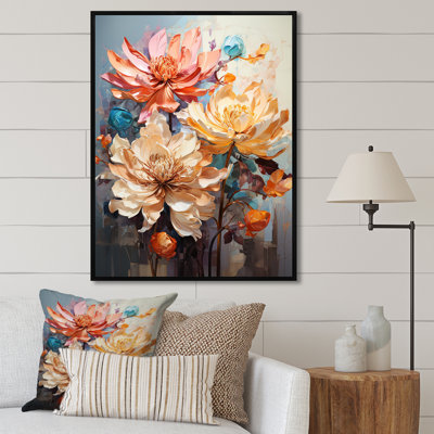 «Colorful Lotus Blooms Abstraction II», reproduction sur toile