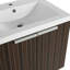 Armoire de salle de bain 24 po avec lavabo en résine, portes, fixation flottante, pour petite salle de bain