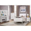 Lit simple blanc de style moderne avec éclairage à DEL, finition, bois massif et style de lit, 87,53 po Profond,