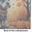 Schnauzer Fall Glass Cutting Board Large