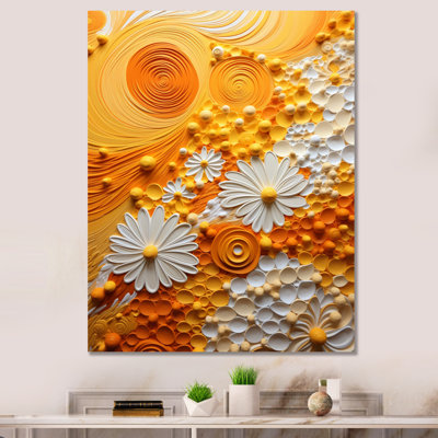 «Color Field Abstract Safran I - Abstract Botanicals», reproduction d'art sur toile