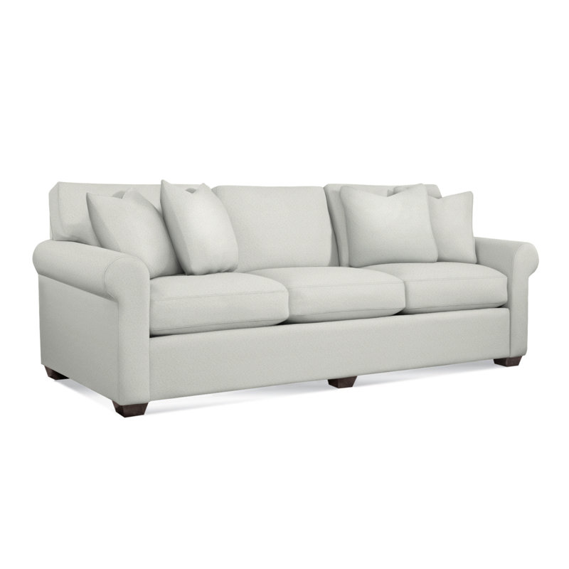 Bedford Upholstered 98'' Sofa, Blue Buffalo Check; 0120-61, Java 
