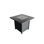 Couvercle de table de foyer d'extérieur en acier l 30 po x H 25 po, sortie 40000, 8 heures de combustion, allumage à bouton-poussoir, gris moderne avec flexible, brûlure d'heure, allumer, style