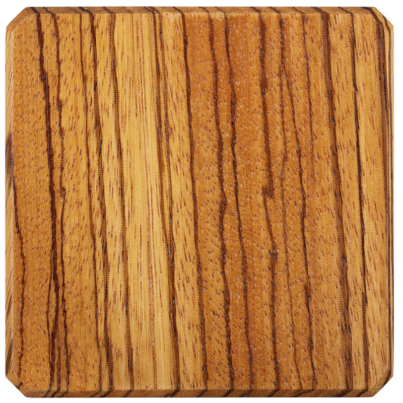 Tiger Wood Coasters Edge Grain avec base