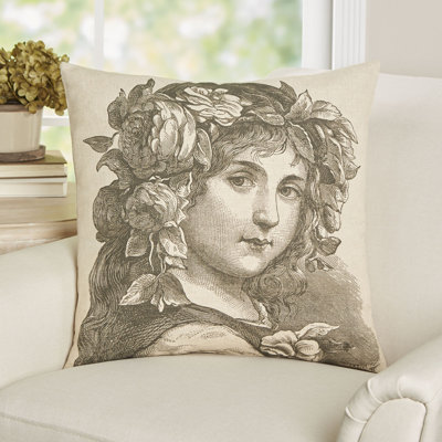 Linen Reversible Throw Pillow