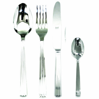 Ensemble de couverts Sole avec couteaux H / H - 24 pièces - Acier inoxydable