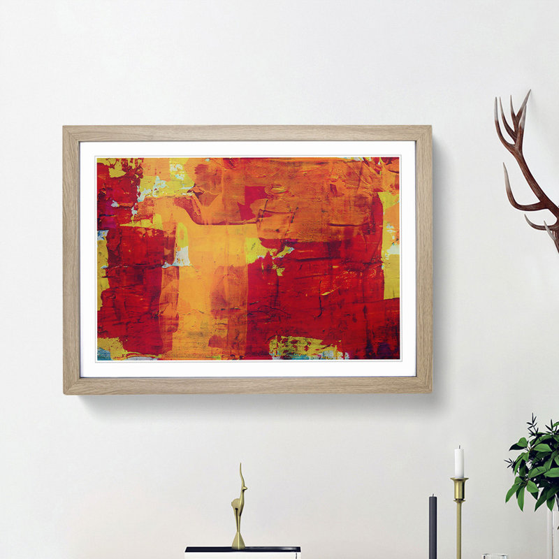 Abstract Vol.404 by S.Johnson - Framed Print, 48cm H x 65cm W x 2cm D, Oak Framed