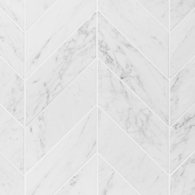 Carrara 3x12 Honed Marble Floor and Wall Tile, 2.95" W x 11.96" D, Honed