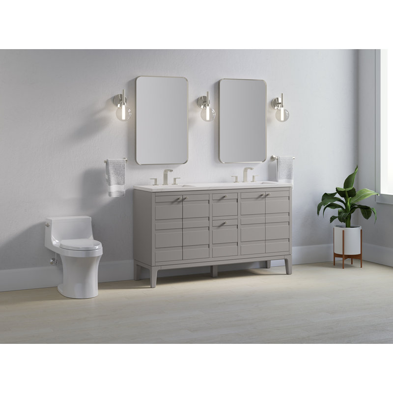Helst 60-In Bathroom Vanity Set, Mohair Gray