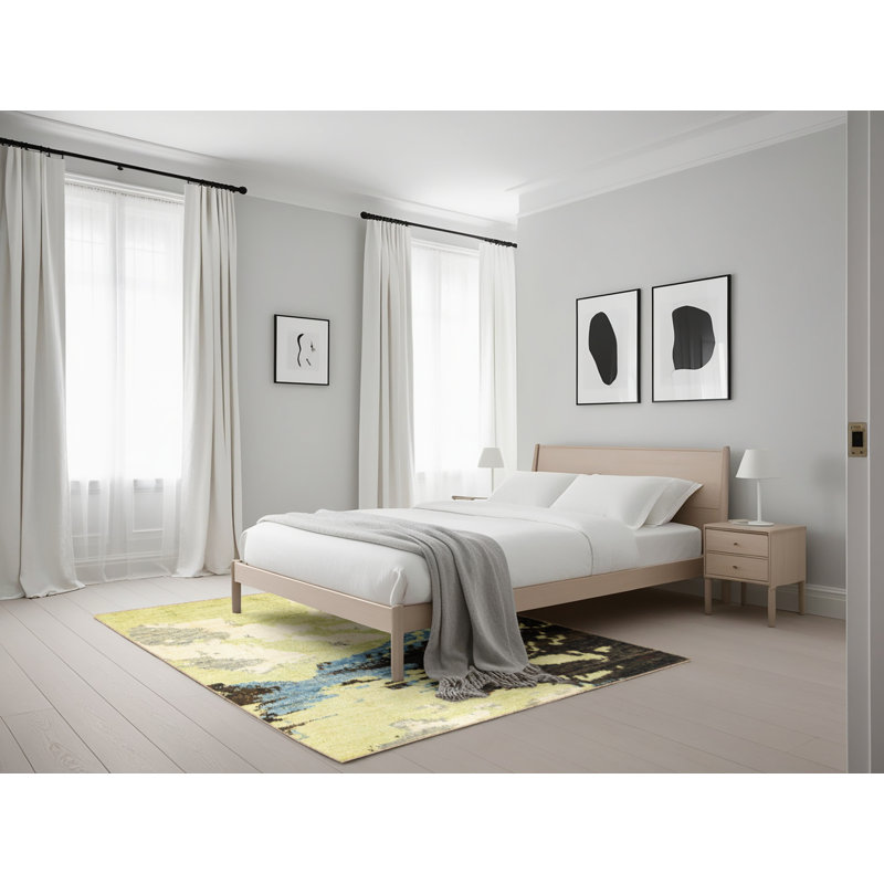 Tapis abstrait moderne et abstrait, Rectangle 5 pi x 7 pi
