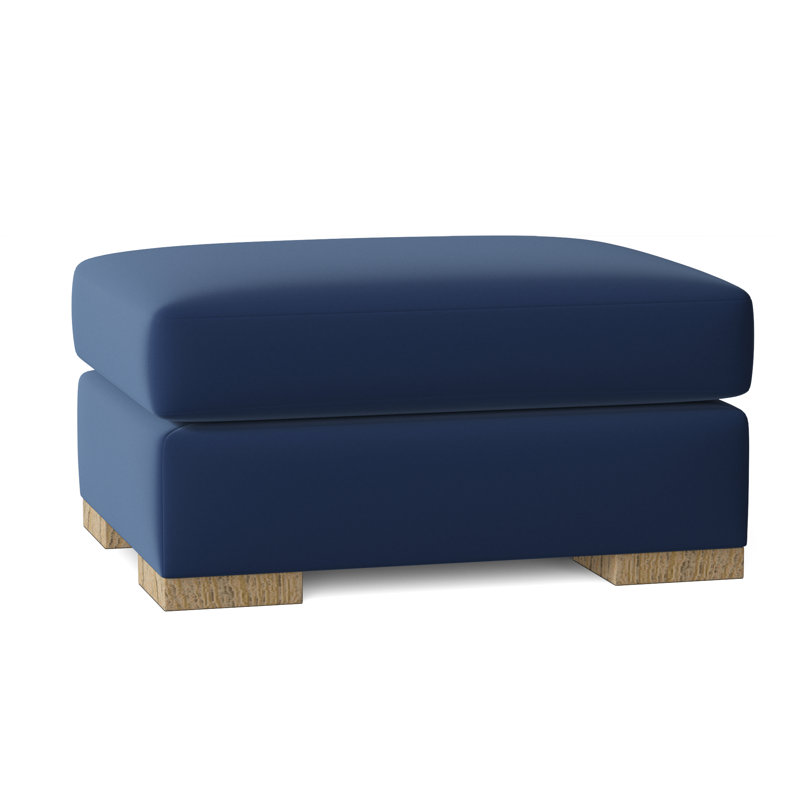 Branam Upholstered Ottoman, Natural, Klein Marine