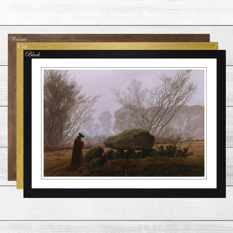 Friedrich Caspar David - Single Picture Frame Painting, Black