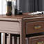 Bureau moderne en bois massif avec rangement-771222798