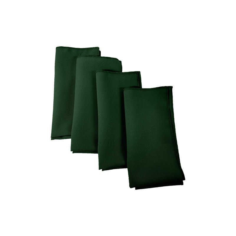 Polyester Square Napkin - Basics by Wayfair™, Hunter Green, Set of 4