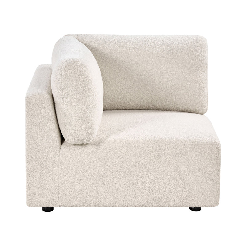 Blerata 1 Seater Seating Component, Right Hand Facing, Off White Boucle