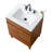 24'' Walnut Modern Free-Standing Single Bathroom Vanity Set