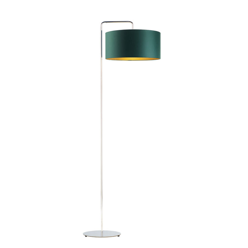 Ronneshia 156cm Task Floor Lamp, Bottle Green, White