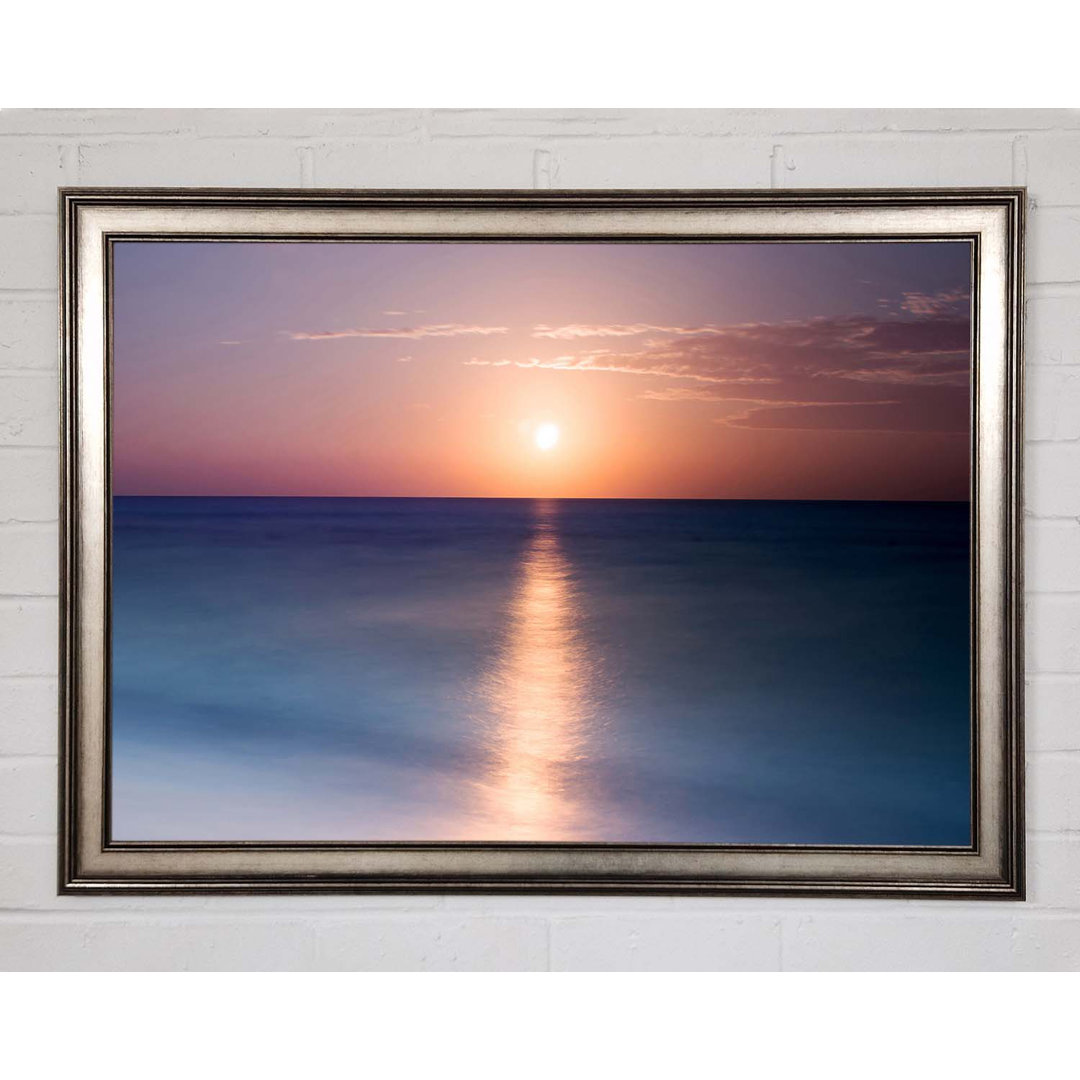 Gerahmtes Leinwandbild Tranquil Ocean Sun