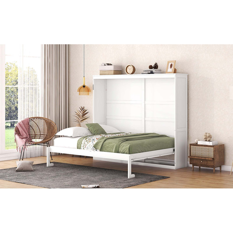 Grand lit escamotable mural, Blanc, Grand lit