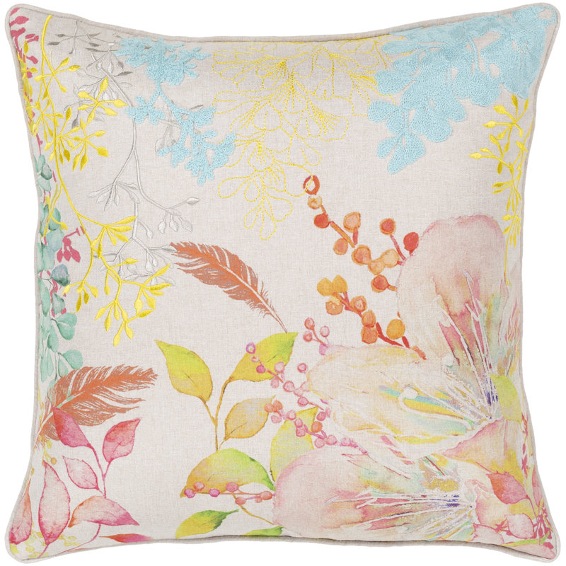 Coussin Florissant, 22 po x 22 po