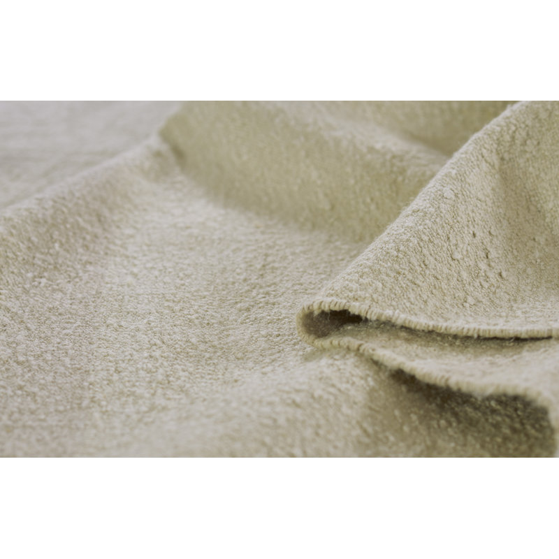 Koukila Linen Striped Area Rug in Beige, Rectangle 5' x 8'