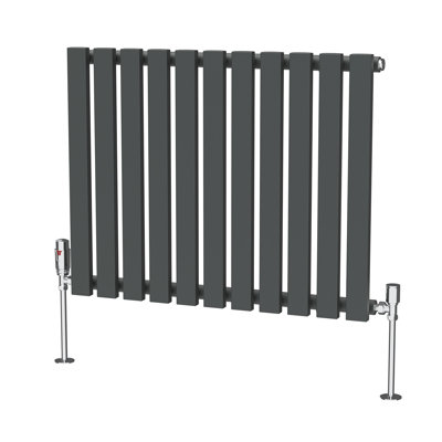 Ipolito Single Panel D-Shape Horizontal Designer Radiator