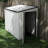 Metal Outdoor Storage Shed 4' X 7.7' - Lockable, Ventilated. Accommodates Lawn Mower, Bicycles. Galvanized Steel, White, Ideal For Backyard & Lockable Door, 2 Air Vents. Store Garden Tools, Bikes.