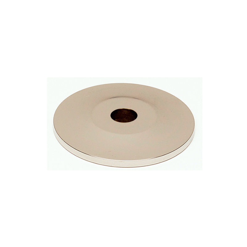 Traditional Metal Knob Backplate, Polished Nickel