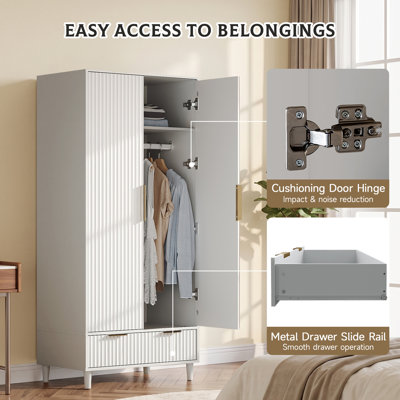 2-Door Manufactured Wood Armoire