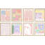 «Colorful Abstract Floral Botanical Flower Daisy Rose», impression sur papier 8 pièces-92573554-92573553